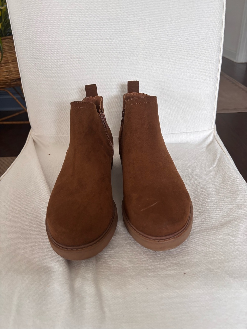 Esprit Brown Suede Ankle Booties